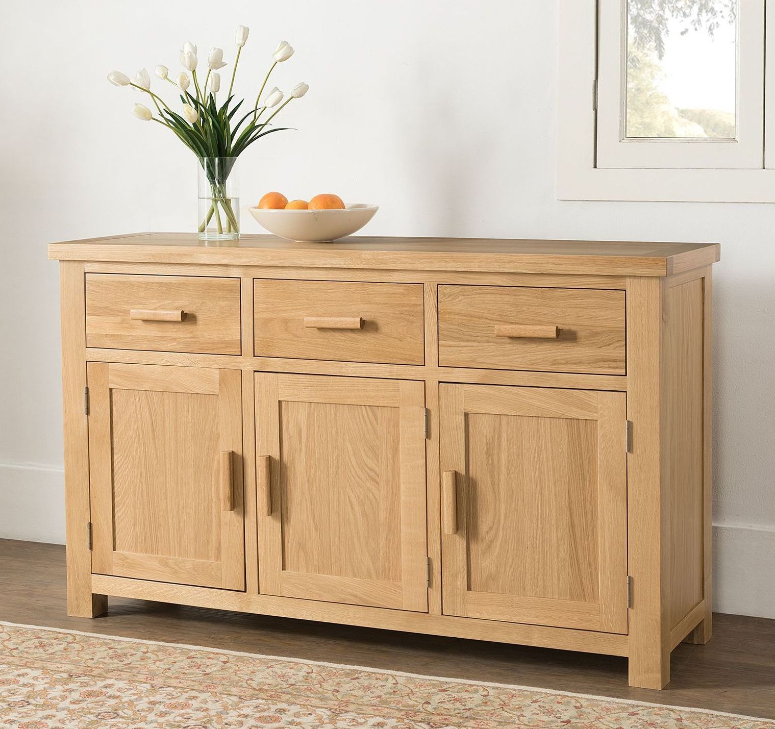 Valencia Oak 3 Door Sideboard