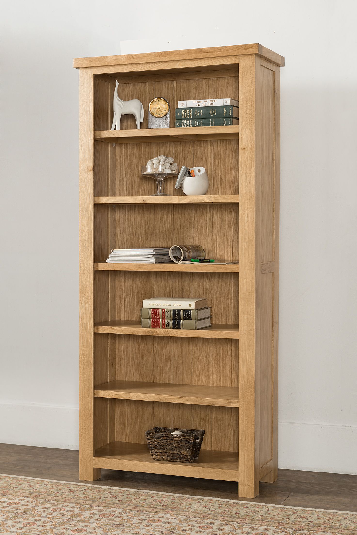 Valencia Oak Large Bookcase