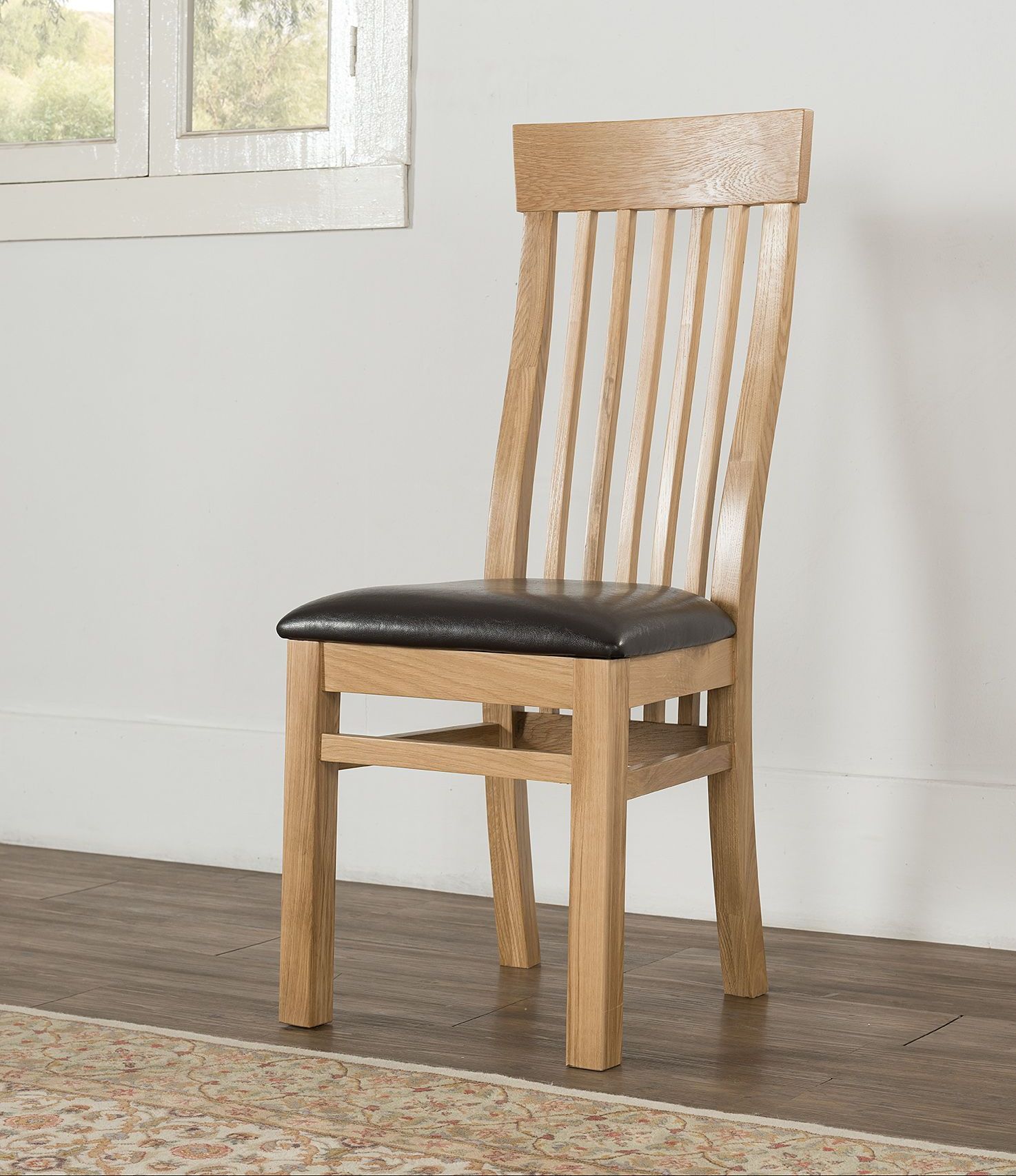 Valencia Oak Dining Chair with PU Seat