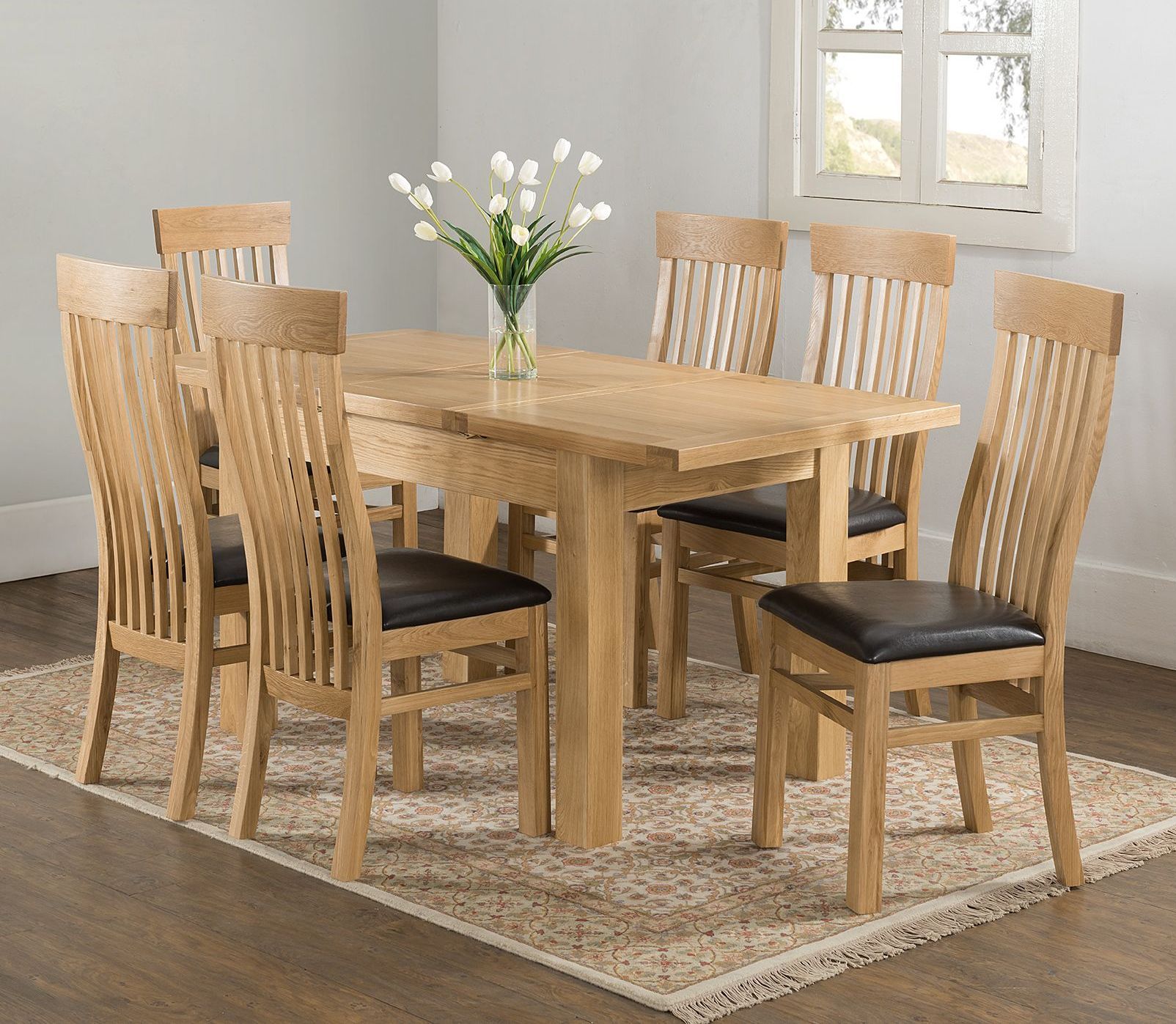 Valencia Oak 1.2m Extending Dining Table