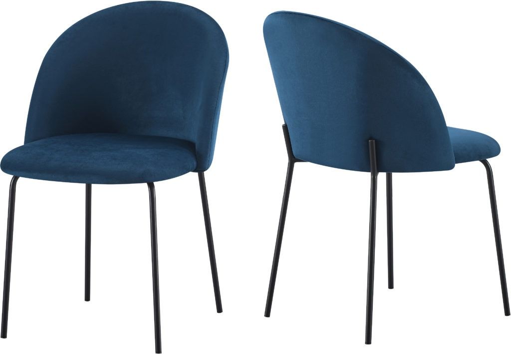 Boston Sapphire Blue Velvet Chair