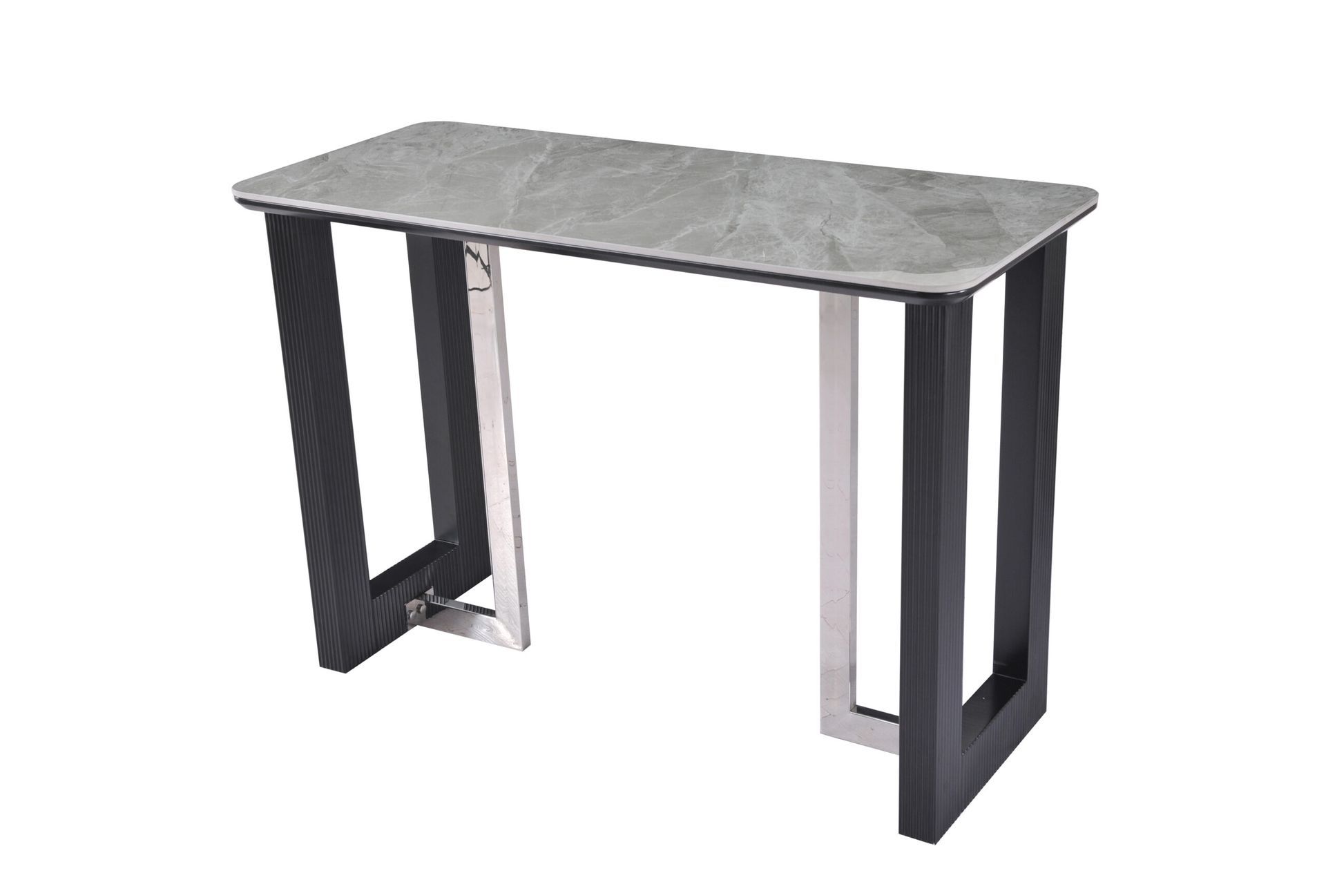 Engelberg Grey Ceramic Marble Effect Bar/Breakfast Table
