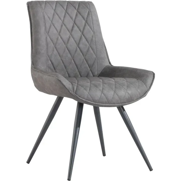Industrial Diamond Back Chair Grey