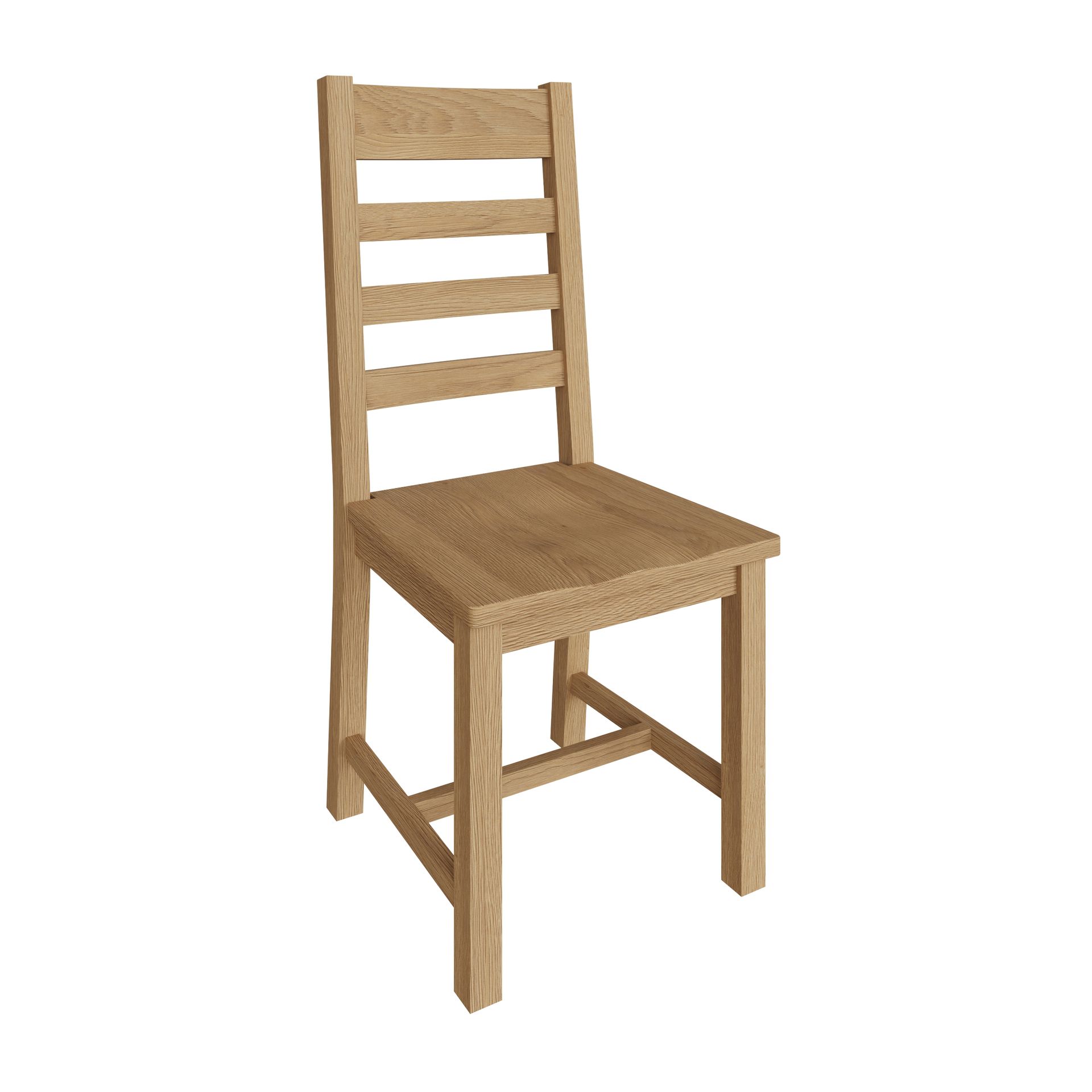 Stratford Oak Ladder Back Chair - Wooden Seat