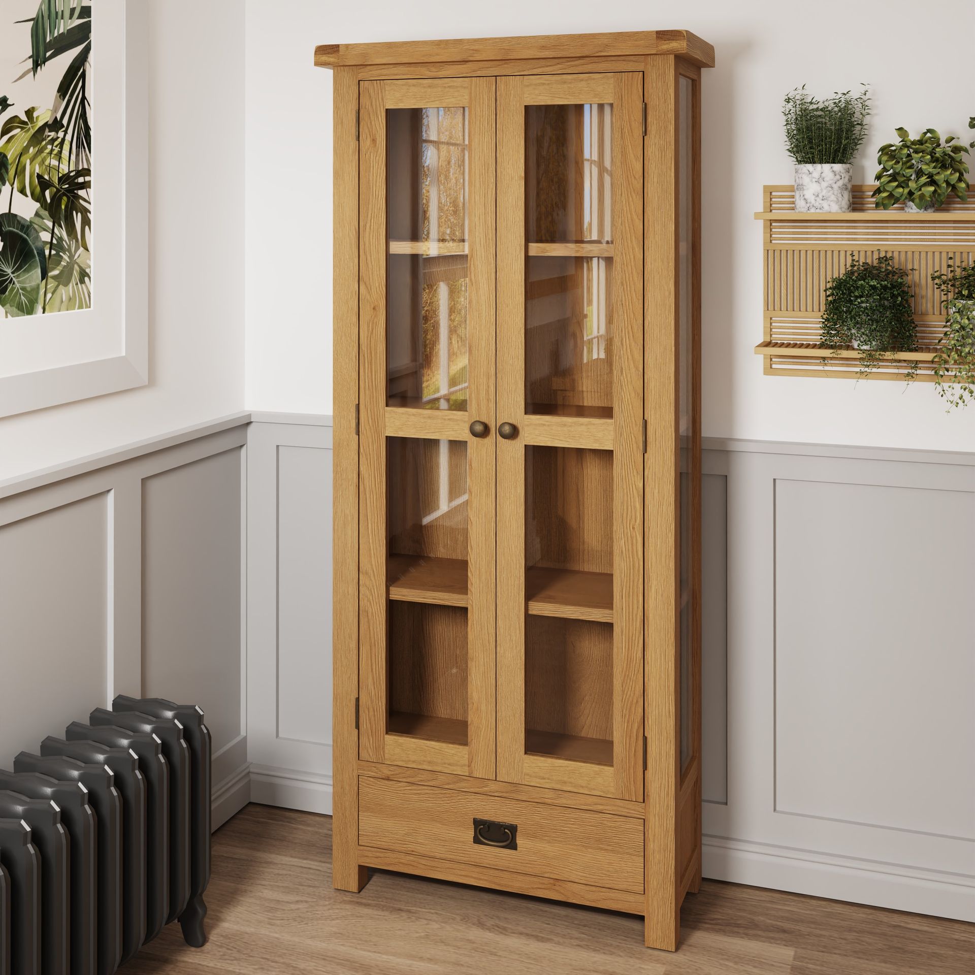 Stratford Oak Display Cabinet