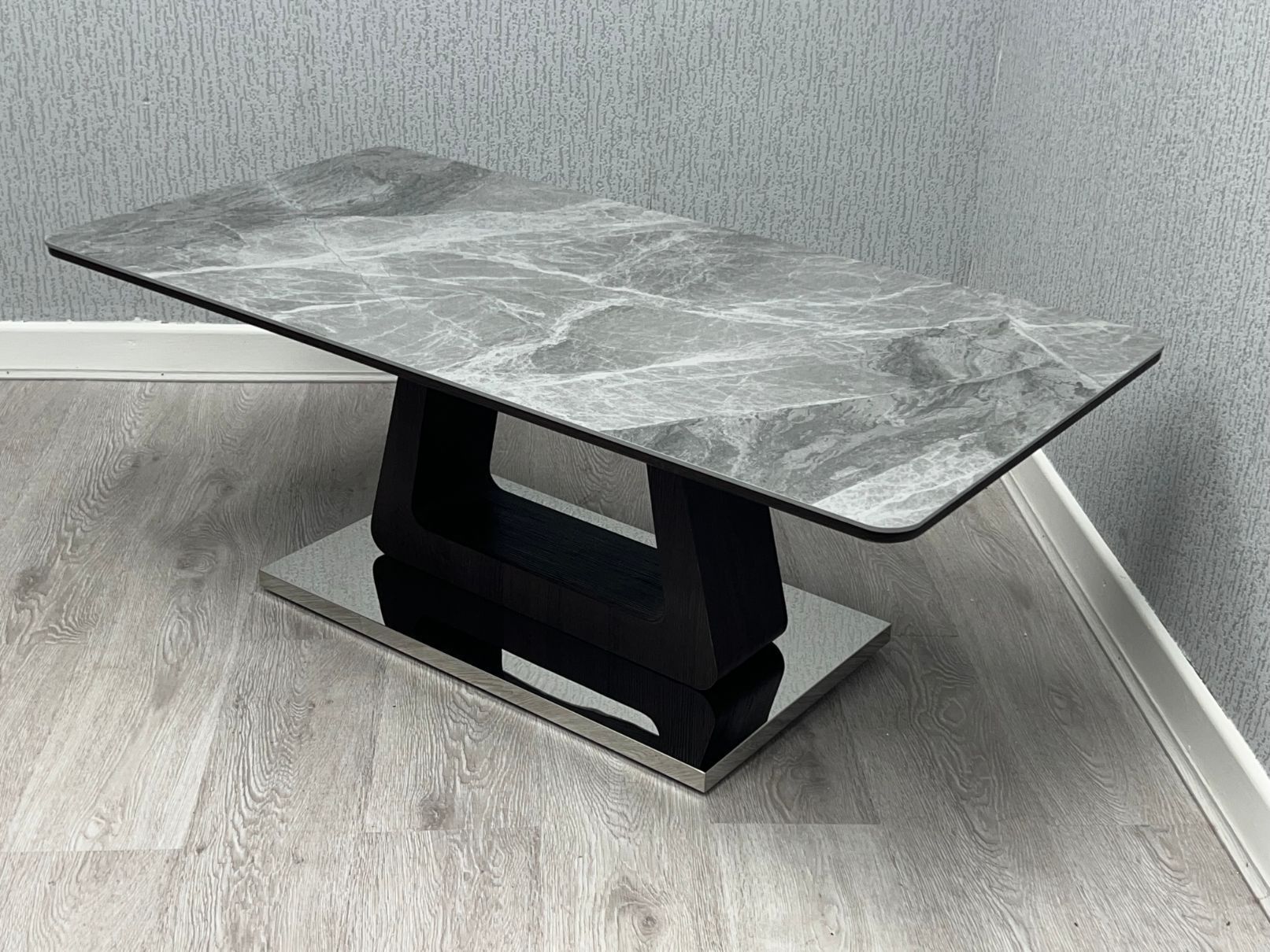 Zermatt Grey Ceramic Marble Effect Coffee Table