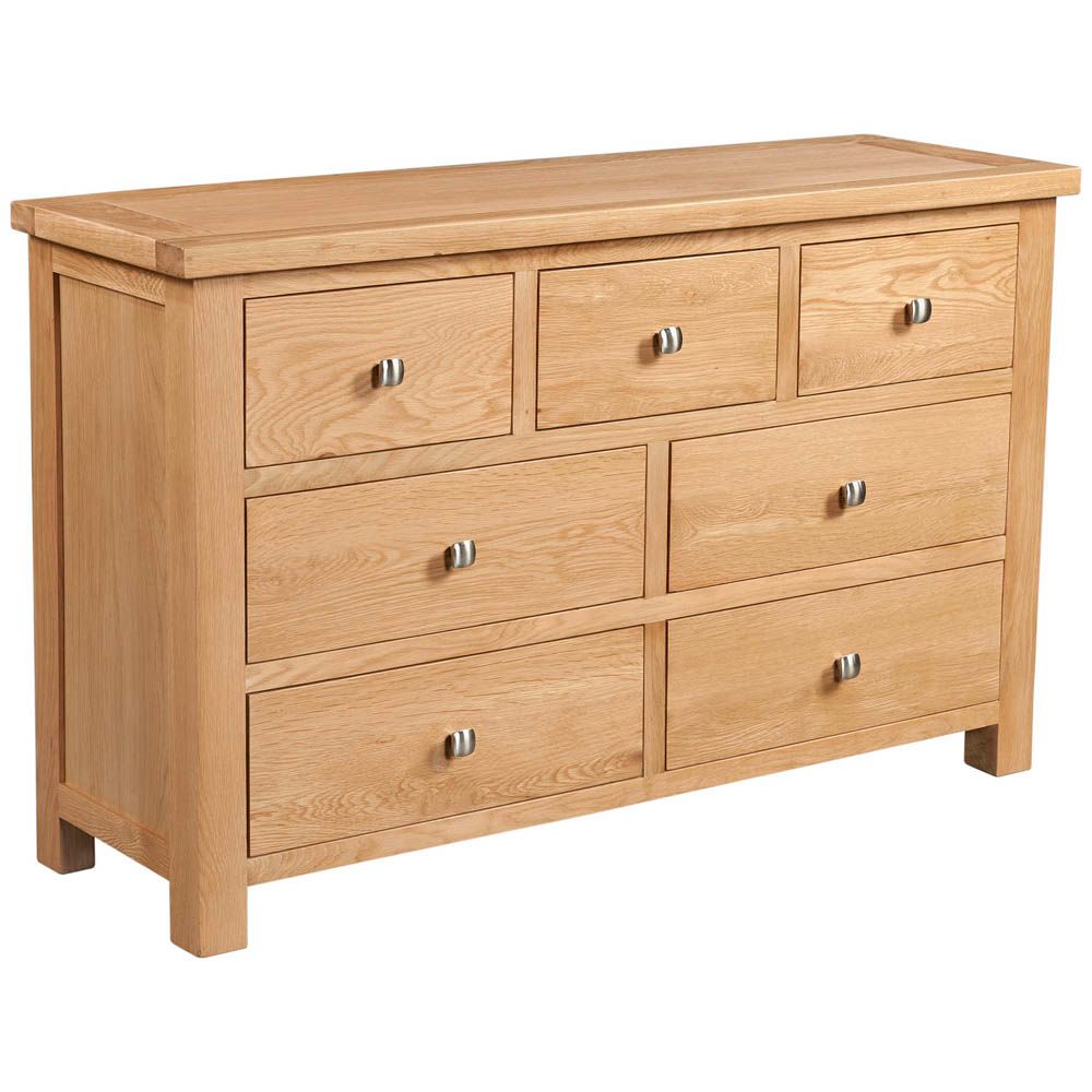 Dorchester Oak 7 Drawer Wide Chest