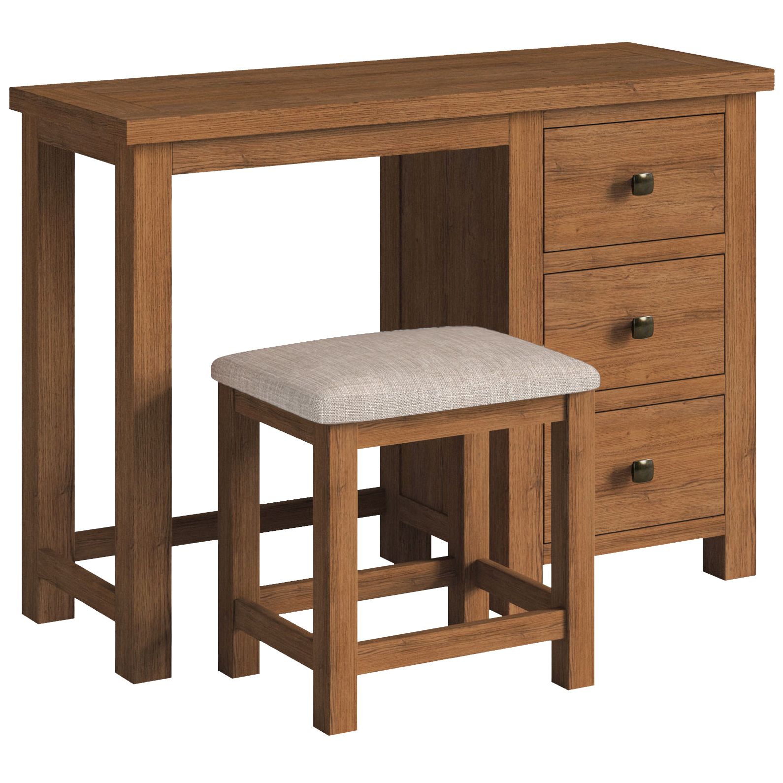 Dorchester Oak Dressing Table and Stool