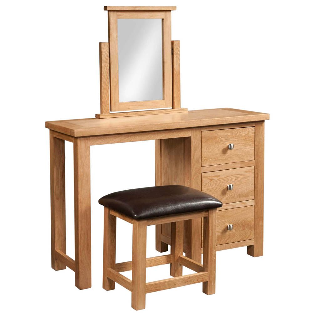 Dorchester Oak Dressing Table and Stool