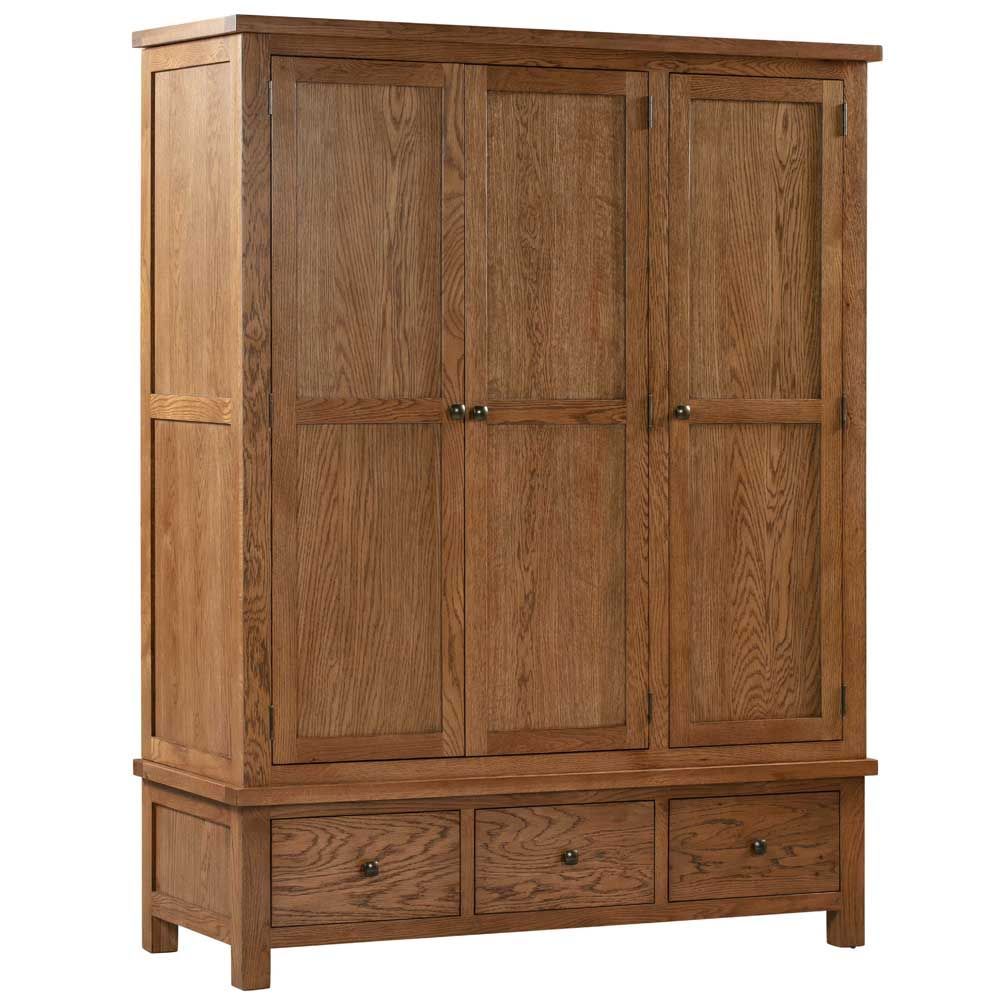 Dorchester Oak Triple Wardrobe