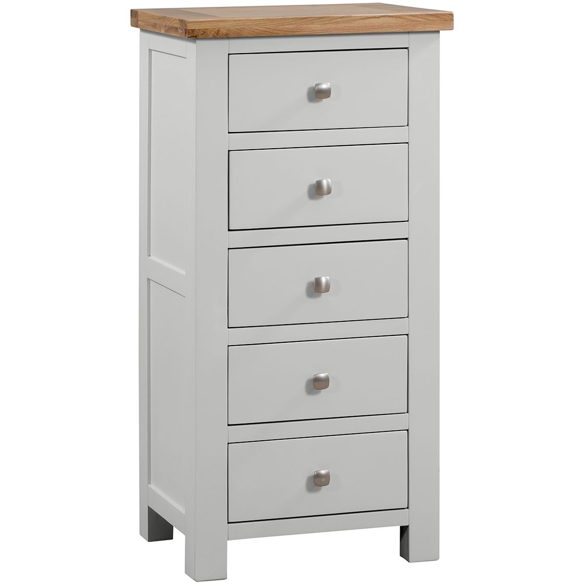 Dorchester Grey 5 Drawer Tallboy