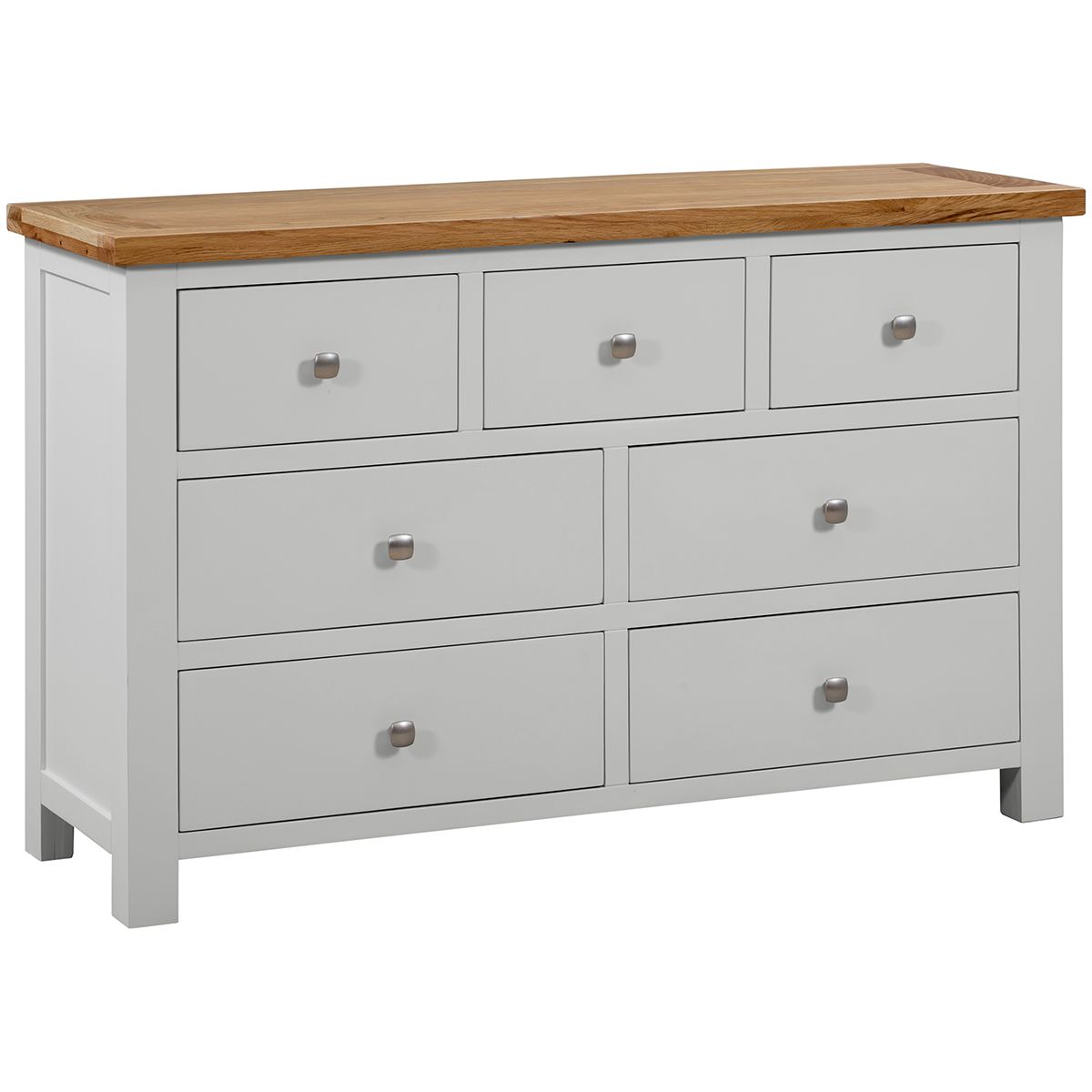 Dorchester Grey 7 Drawer Wide Chest
