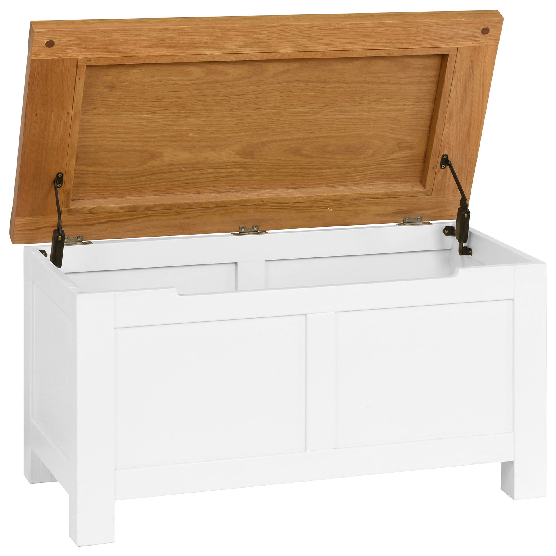 Dorchester White Blanket Box