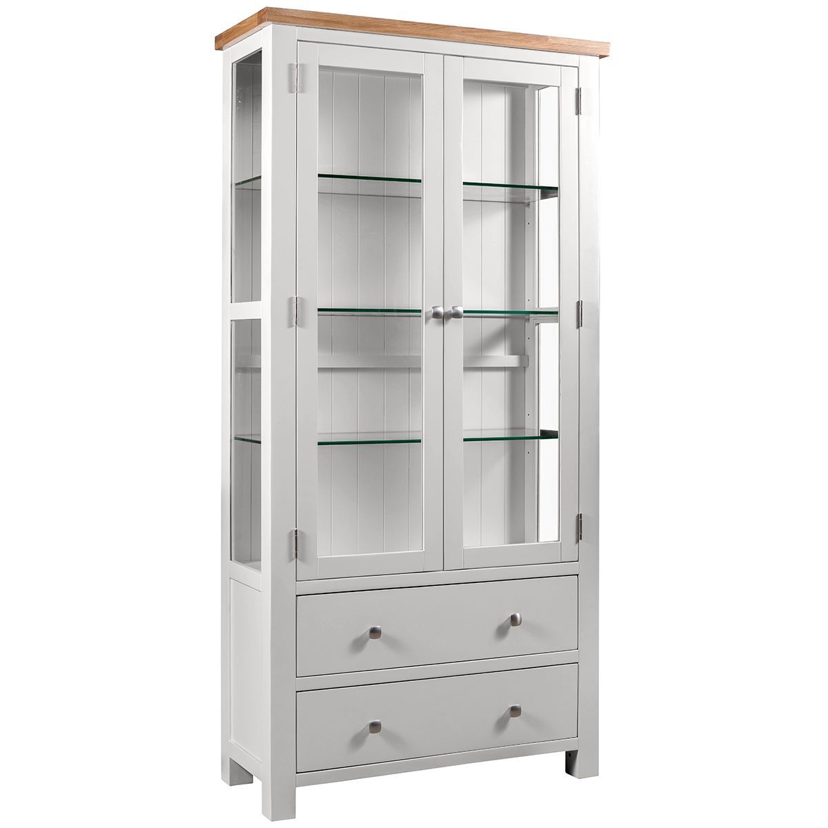 Dorchester Grey Glazed Display Cabinet