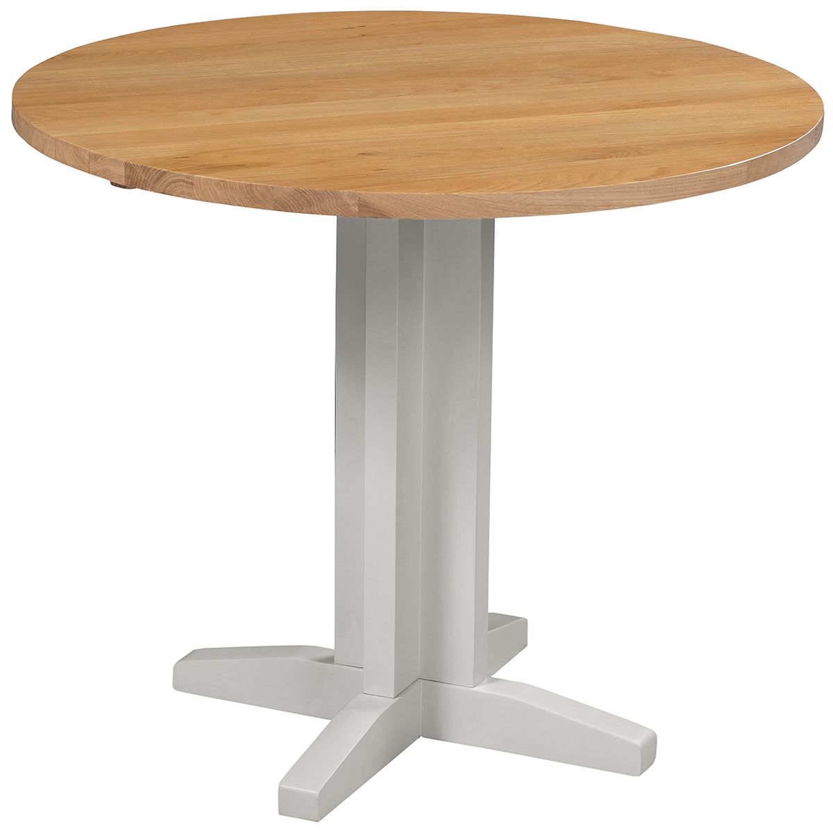 Dorchester Grey Round Drop Leaf Table