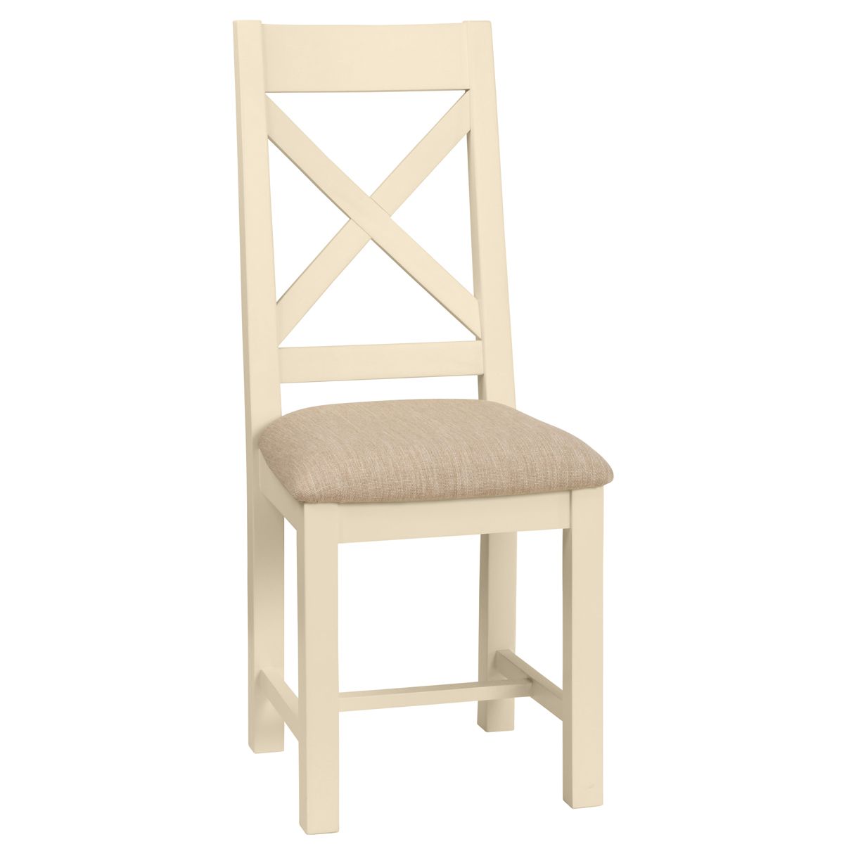 Dorchester Ivory Cross Back Chair (Fabric Seat)