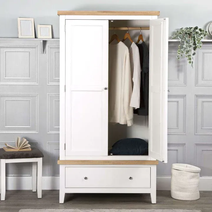 Evesham White 2 Door 2 Drawer Double Wardrobe