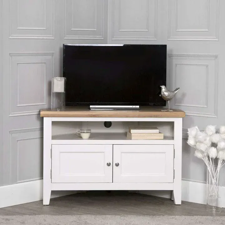 Evesham White Corner TV Unit
