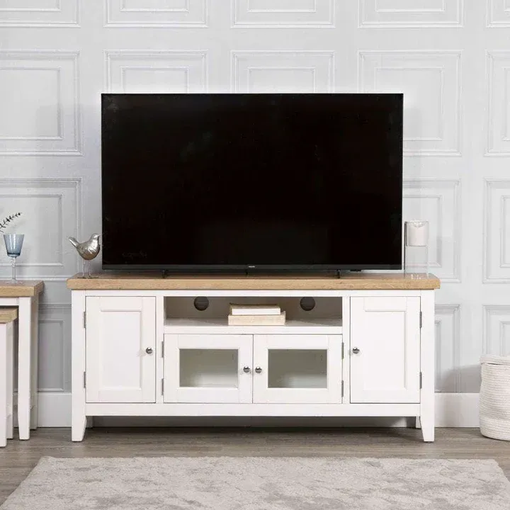 Evesham White Large TV Unit