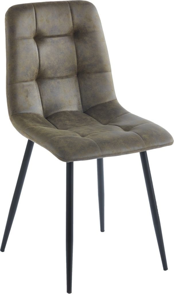 Fenton Olive Green Suede Fabric Chair