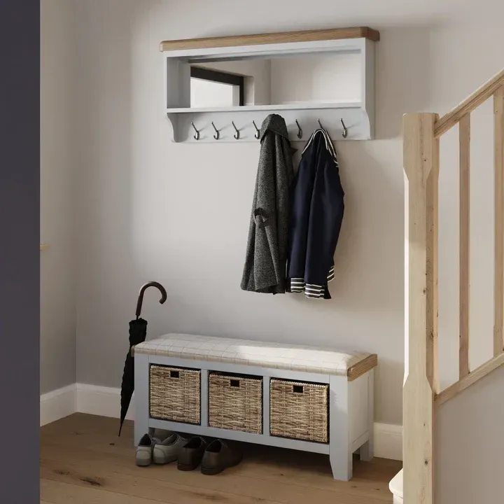 Forest Oak Grey Hall Bench