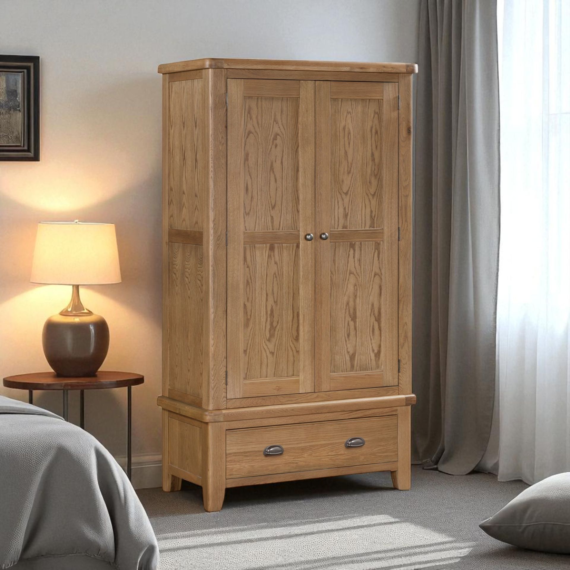 Harris Oak Double Wardrobe