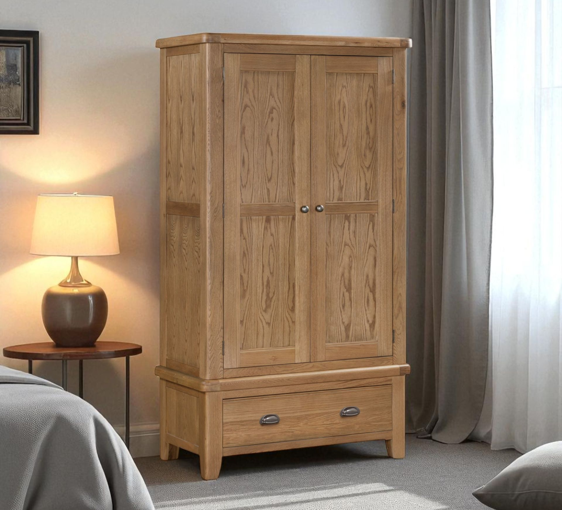 Harris Oak Double Wardrobe