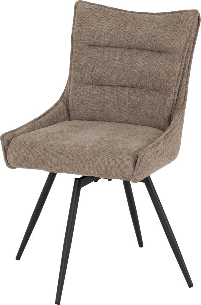 Lewis Fawn Fabric Swivel Chair 