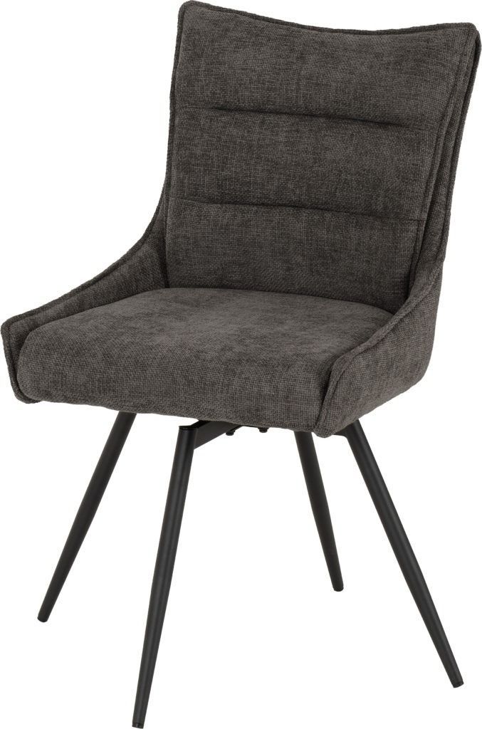 Lewis Grey Fabric Swivel Chair 