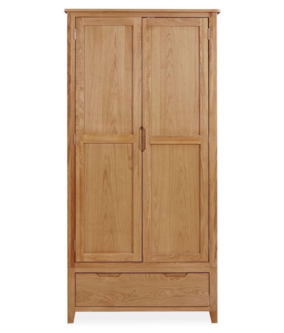 Dorset Oak 2 Door 2 Drawer Double Wardrobe