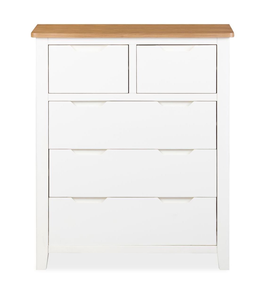 Dorset White 2 over 3 Chest of Drawers