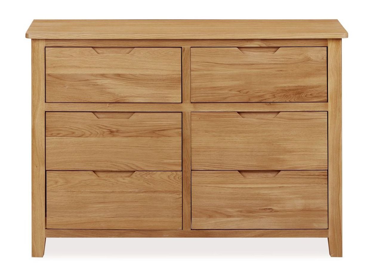 Dorset Oak 6 Drawer Wide Chest