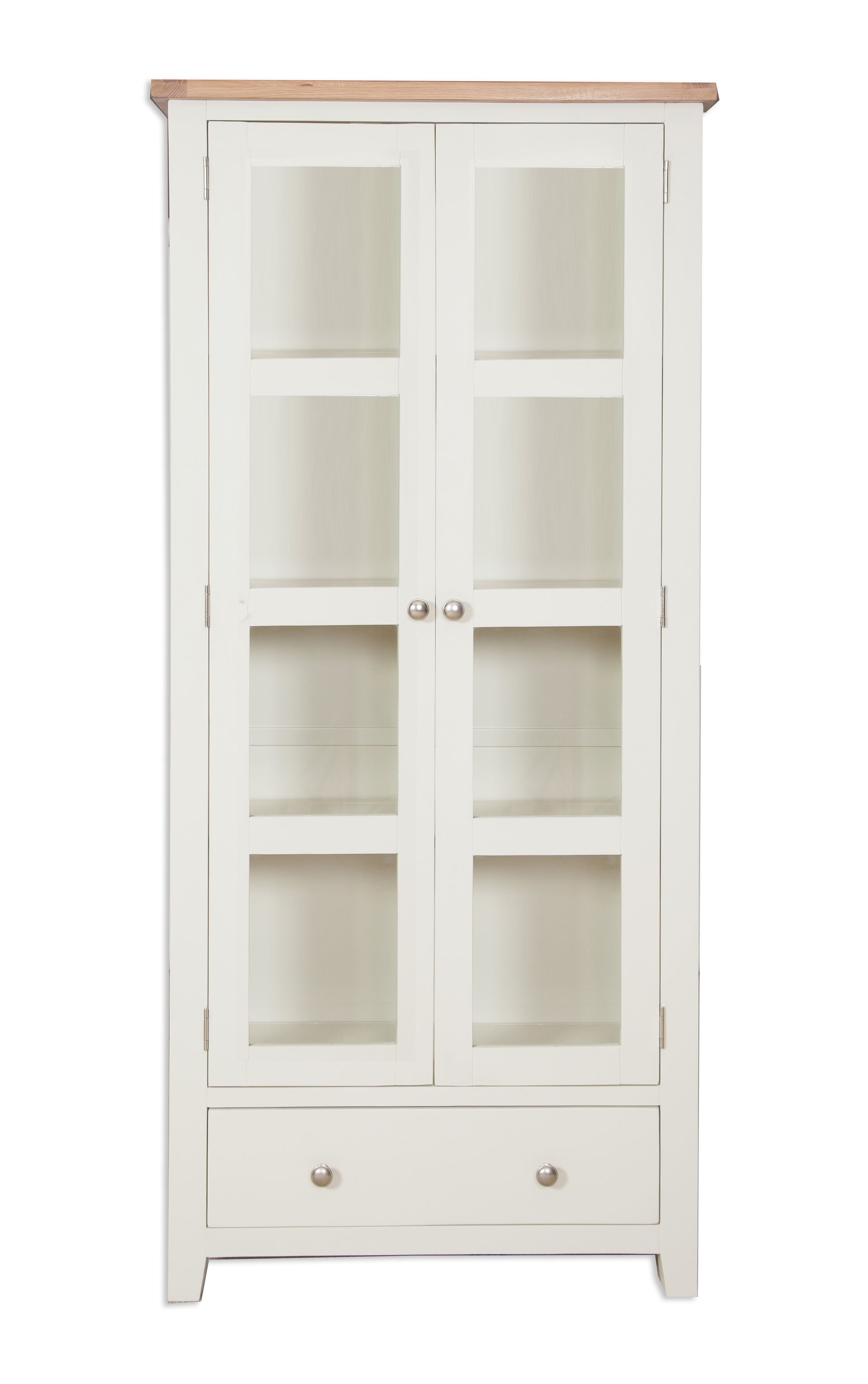 Cornish Ivory Glazed Display Cabinet