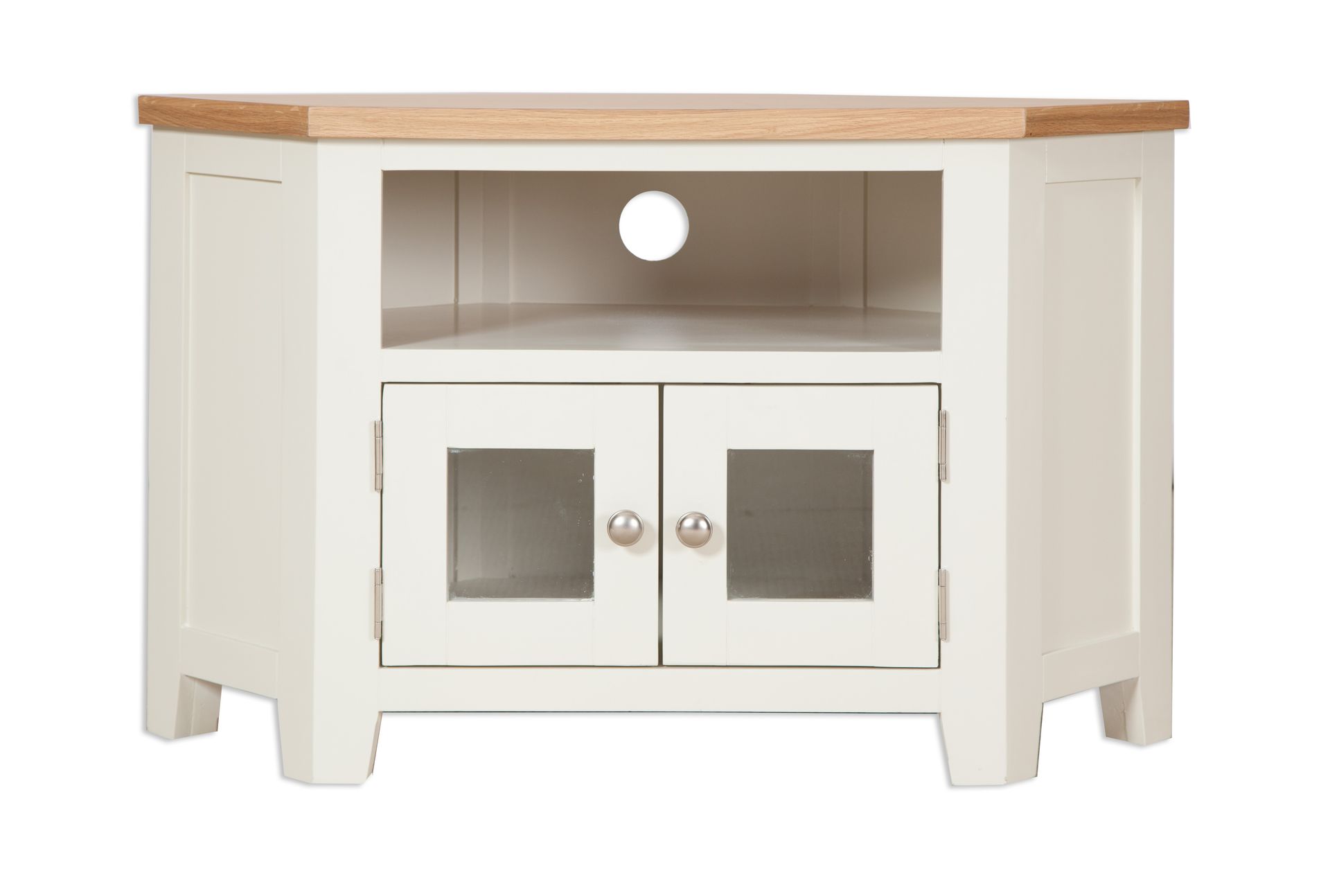 Cornish Ivory Glazed TV Cabinet