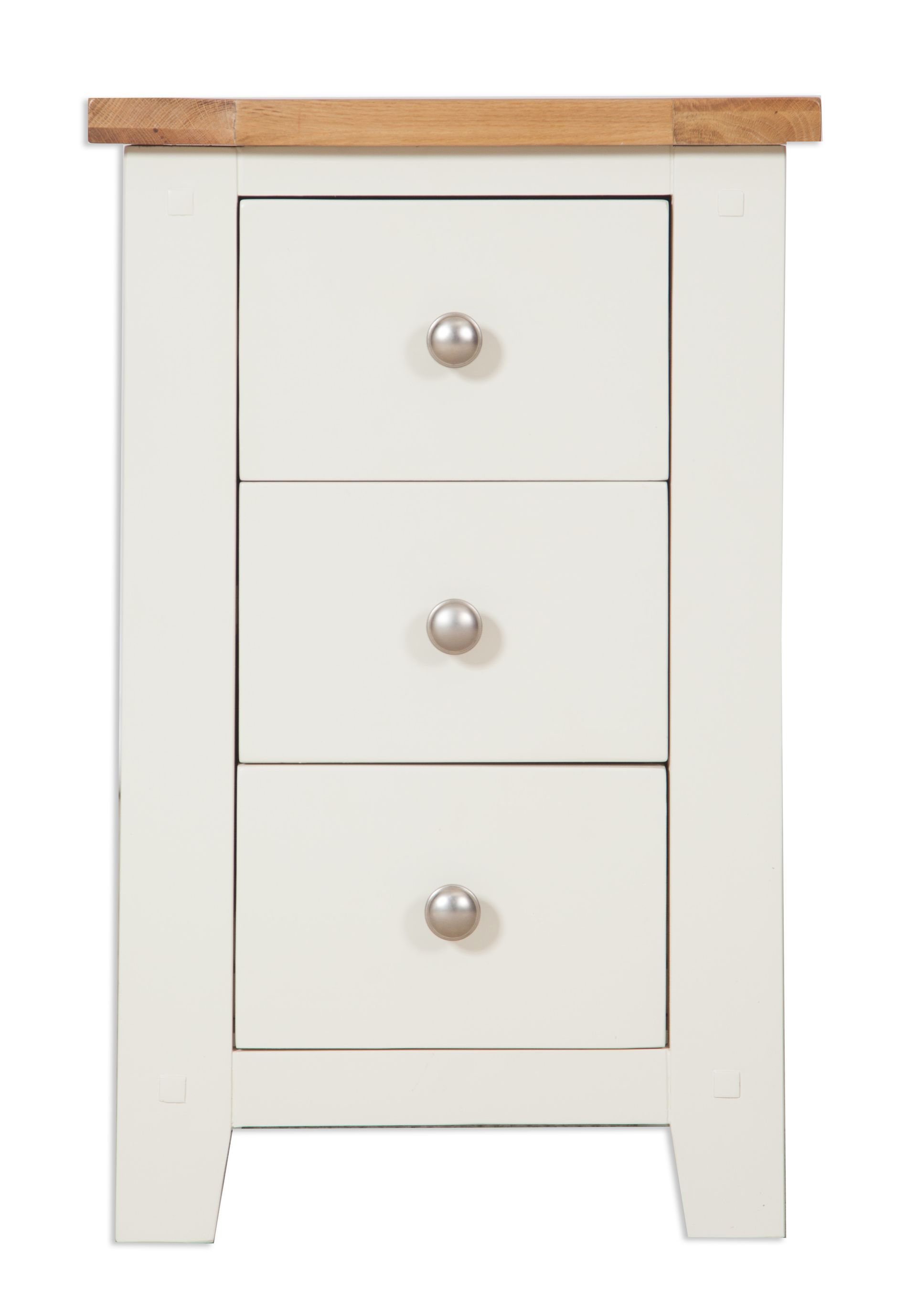 Cornish Ivory 3 Drawer Bedside Cabinet