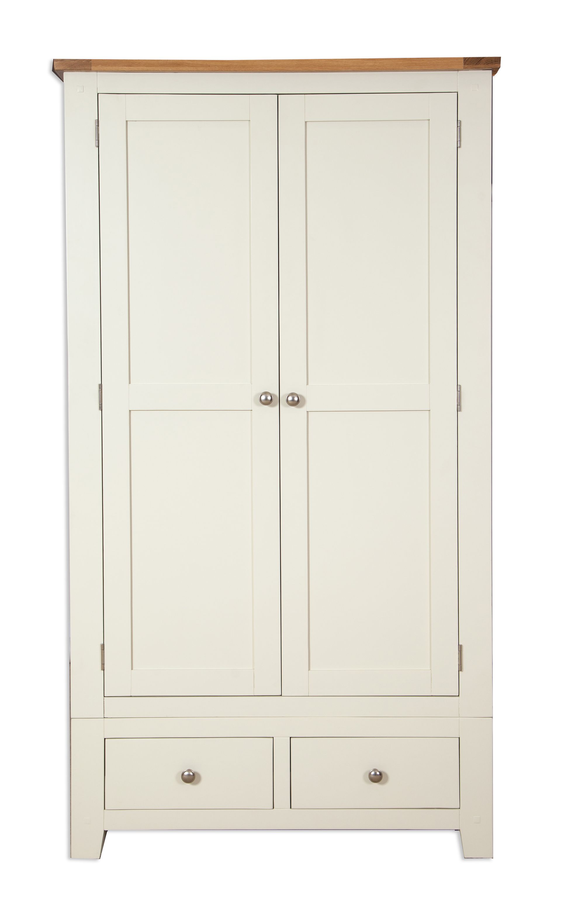 Cornish Ivory 2 Door 2 Drawer Double Wardrobe