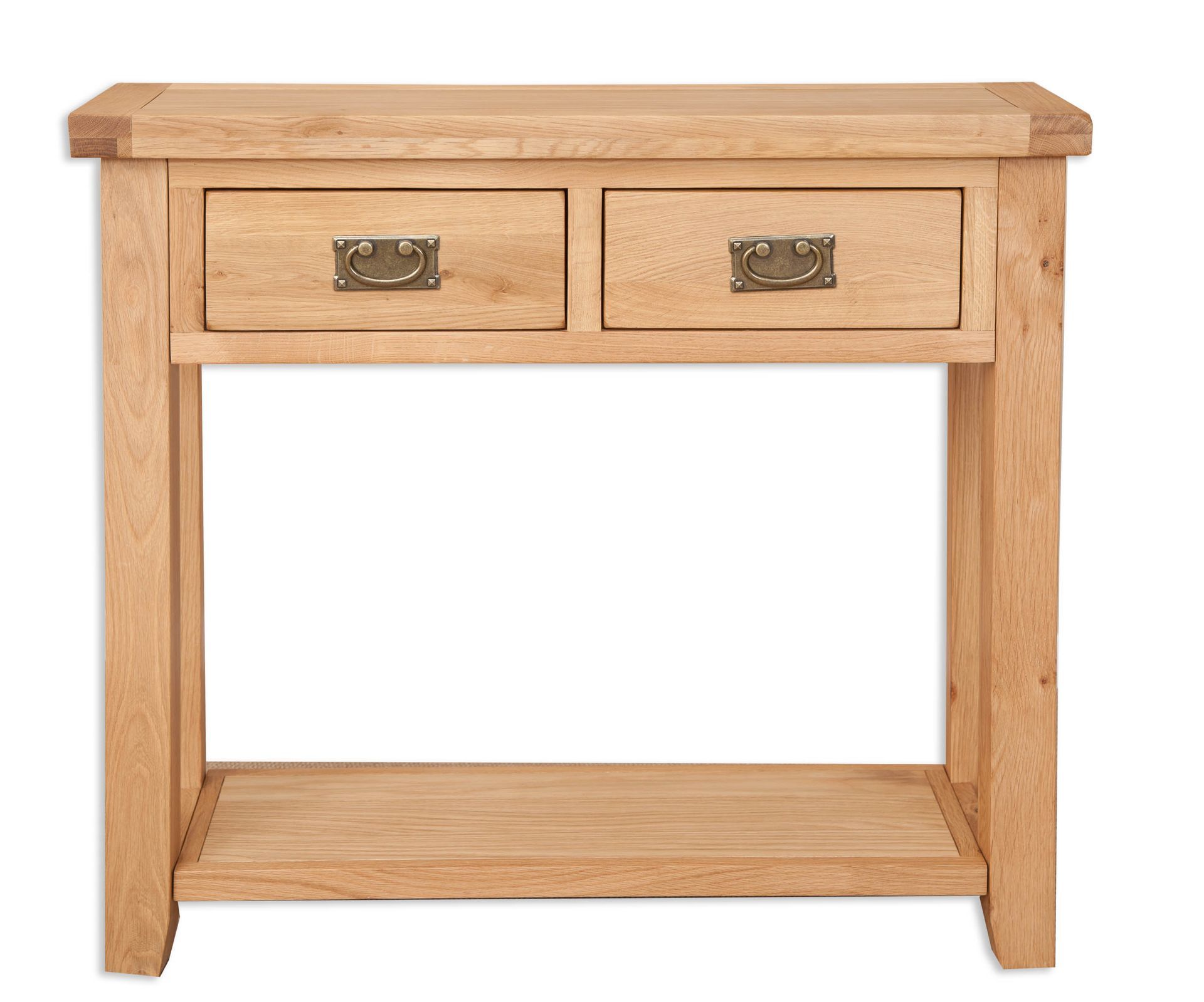 Natural Oak 2 Drawer Console Table