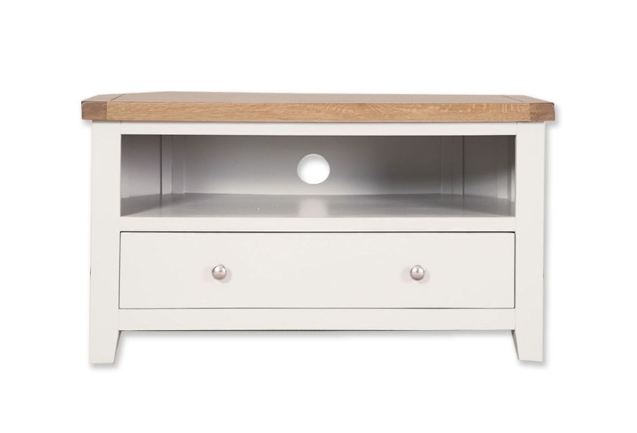 Malvern White Corner TV Unit