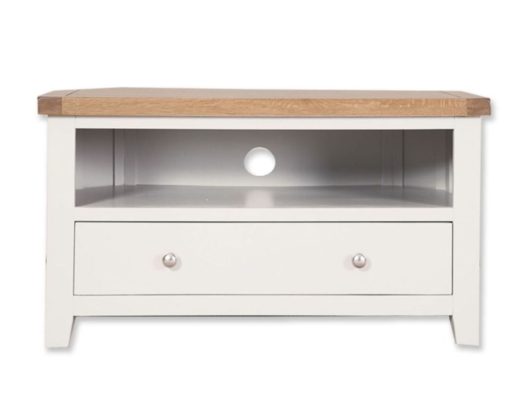 Malvern White Corner TV Unit