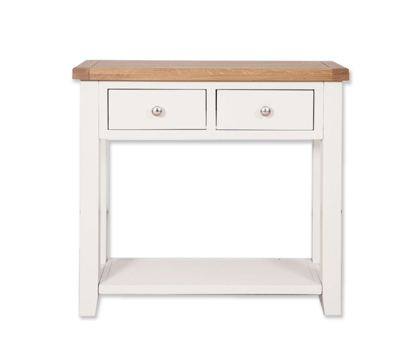 Malvern White 2 Drawer Console Table