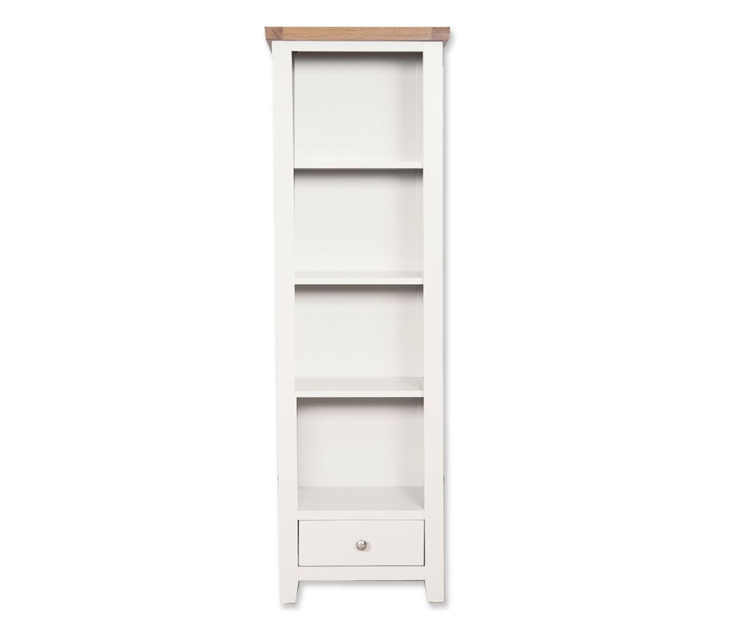 Malvern White Slim Bookcase