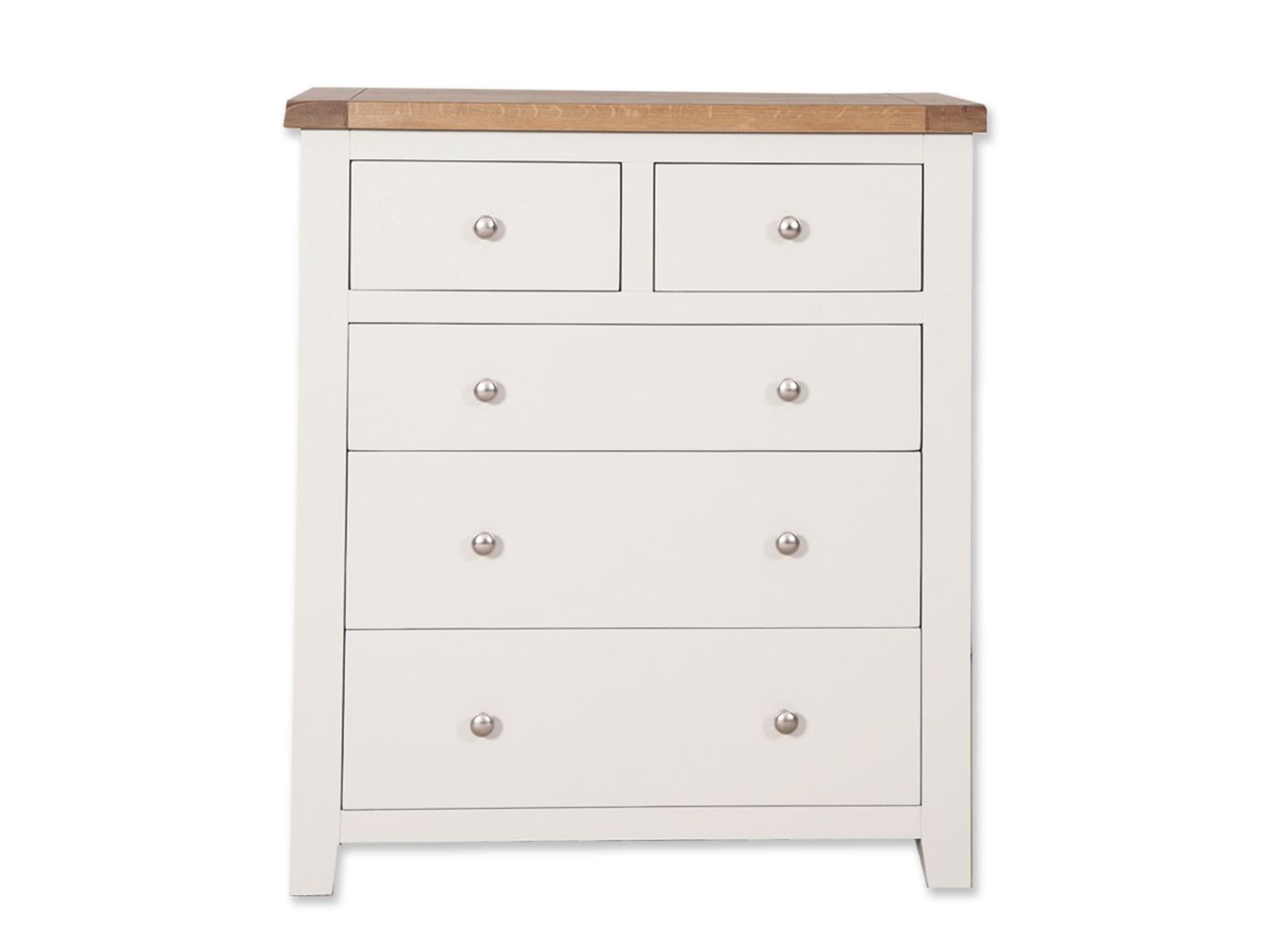 Malvern White 2 over 3 Chest of Drawers