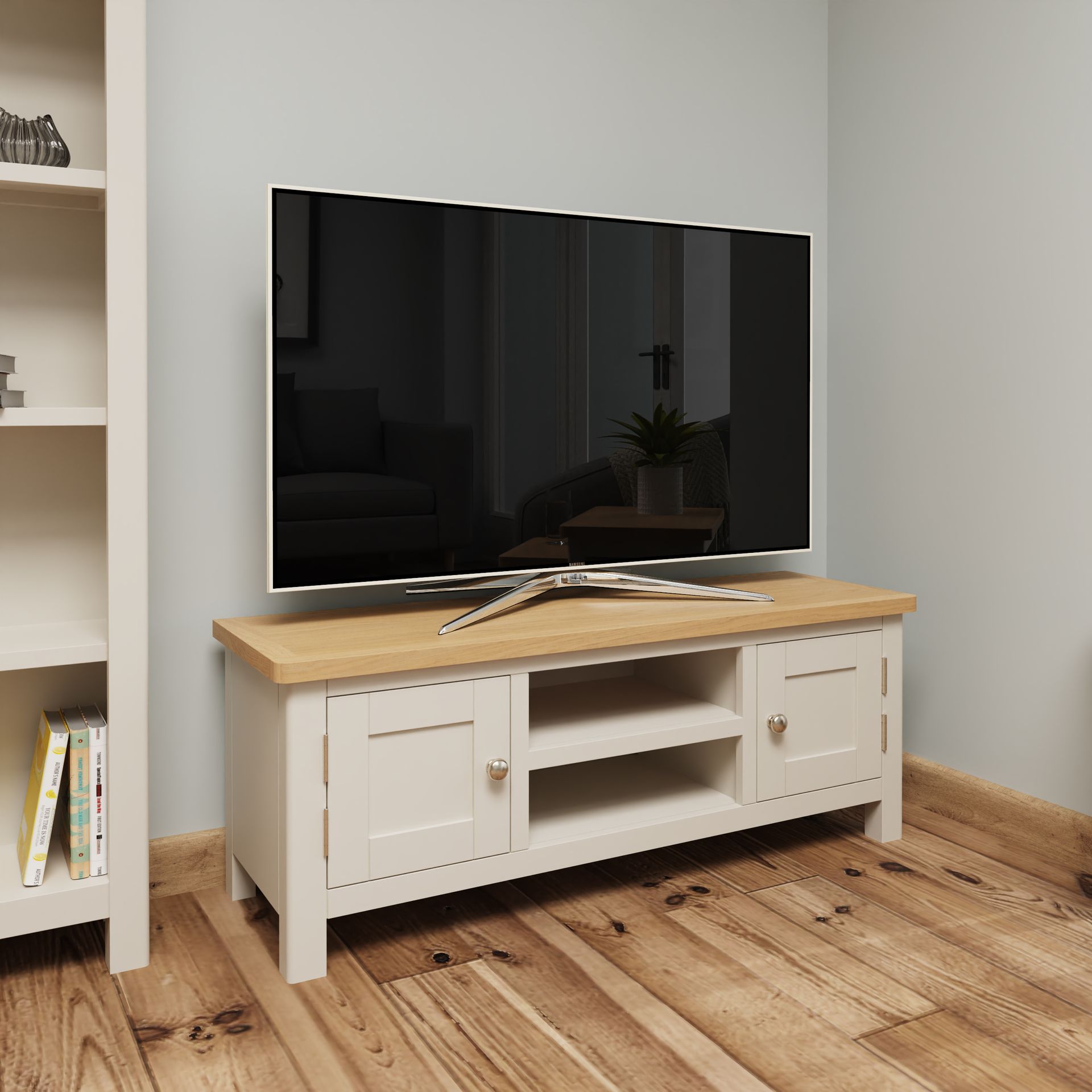 Warwick Oak Truffle Large TV Unit