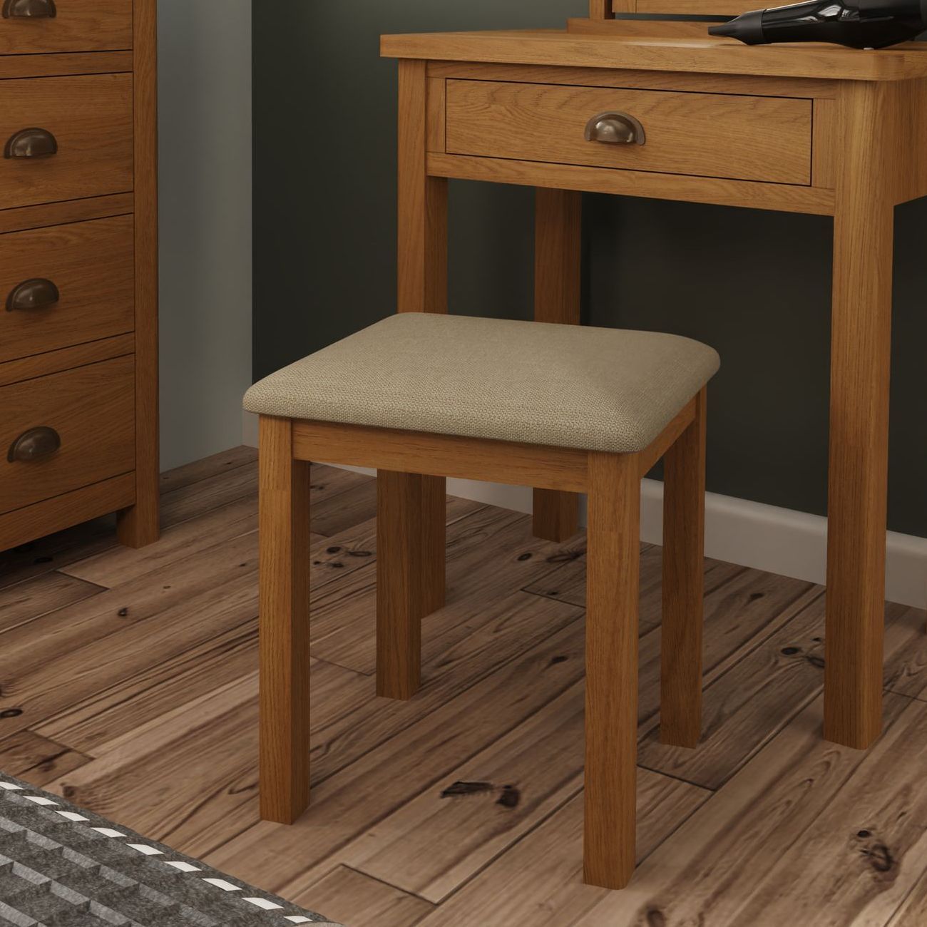 Warwick Oak Dressing Table Stool