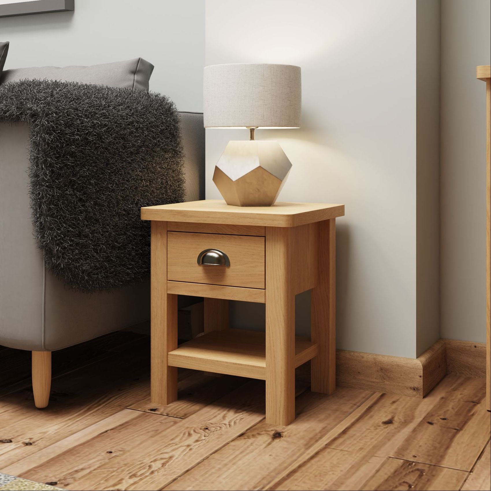 Warwick Oak Lamp Table