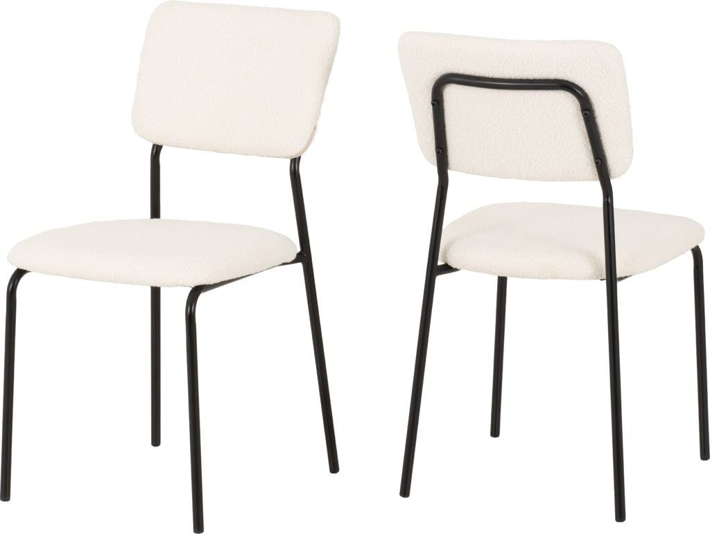 Sheldon Ivory Boucle Fabric Chair