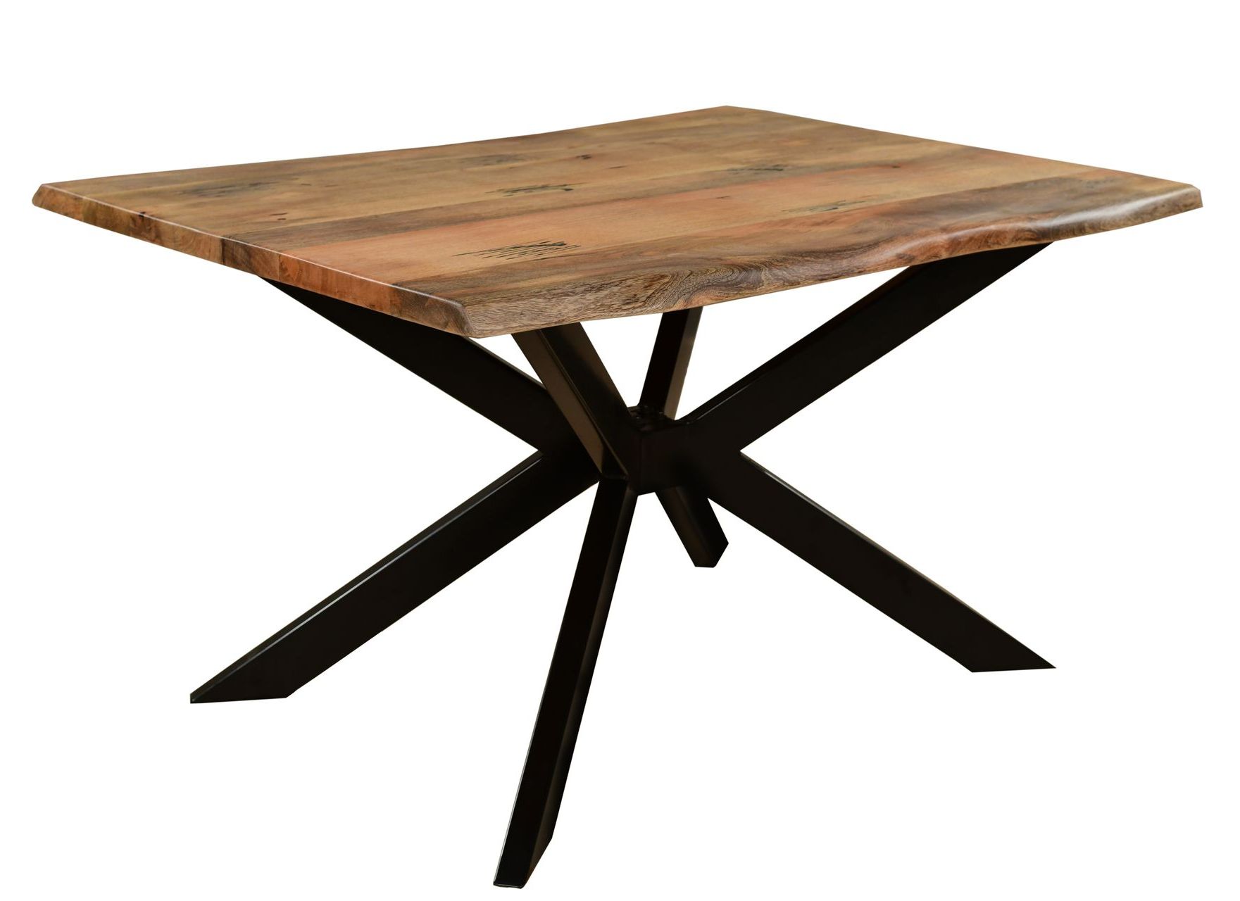 Mango Industrial Wavy Edge Dining Table