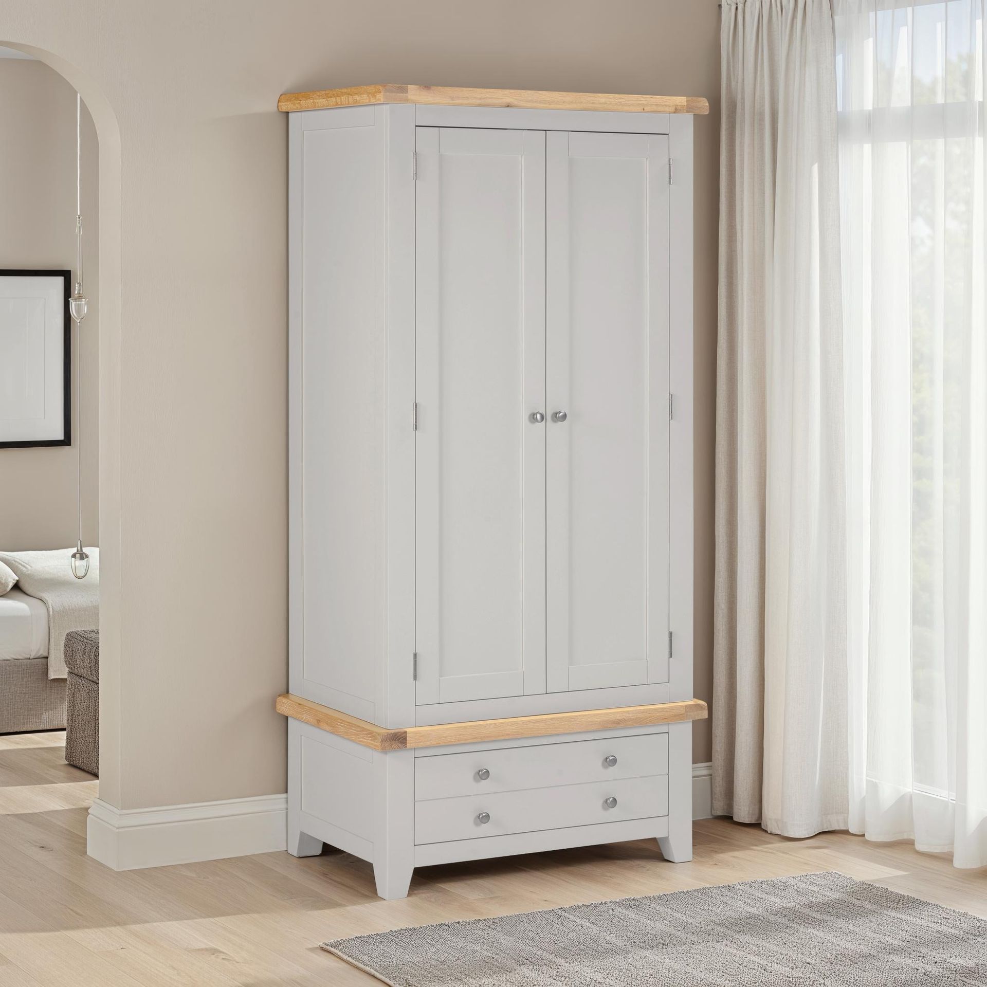 Windsor Grey Double Wardrobe
