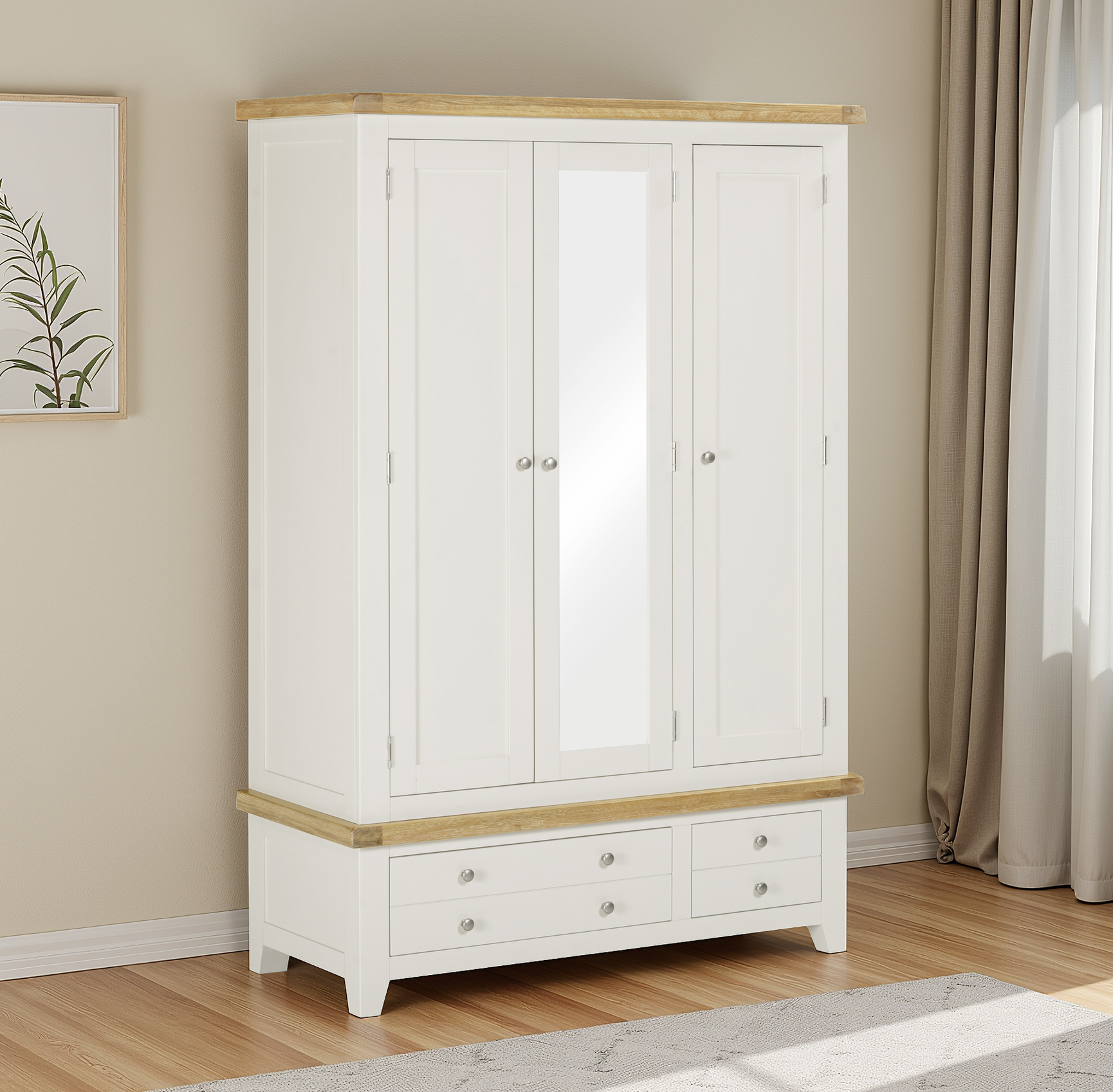 Windsor Ivory Triple Wardrobe