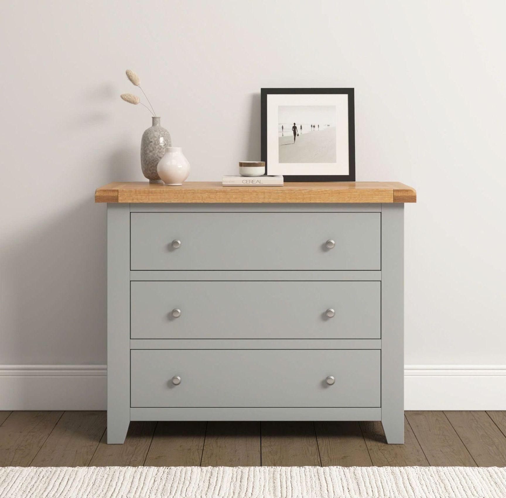 Windsor Grey 3 Drawer Chest